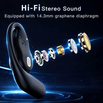 Wireless Earbuds Bluetooth Earbuds Built-In Mic with Ear Hooks 50H Playtime Ear Buds LED Display Charging Case Waterproof Design for Running Fitness