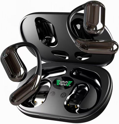 Wireless Earbuds Bluetooth Earbuds Built-In Mic with Ear Hooks 50H Playtime Ear Buds LED Display Charging Case Waterproof Design for Running Fitness
