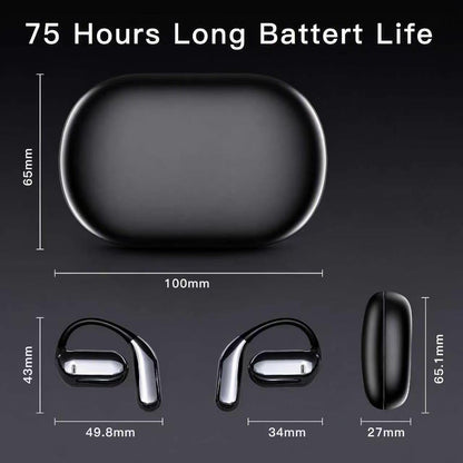 Wireless Earbuds Bluetooth Earbuds Built-In Mic with Ear Hooks 50H Playtime Ear Buds LED Display Charging Case Waterproof Design for Running Fitness